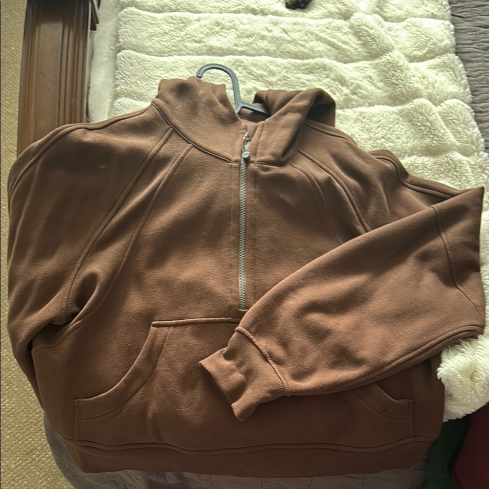 lululemon athletica Brown Half-Zip Sweater